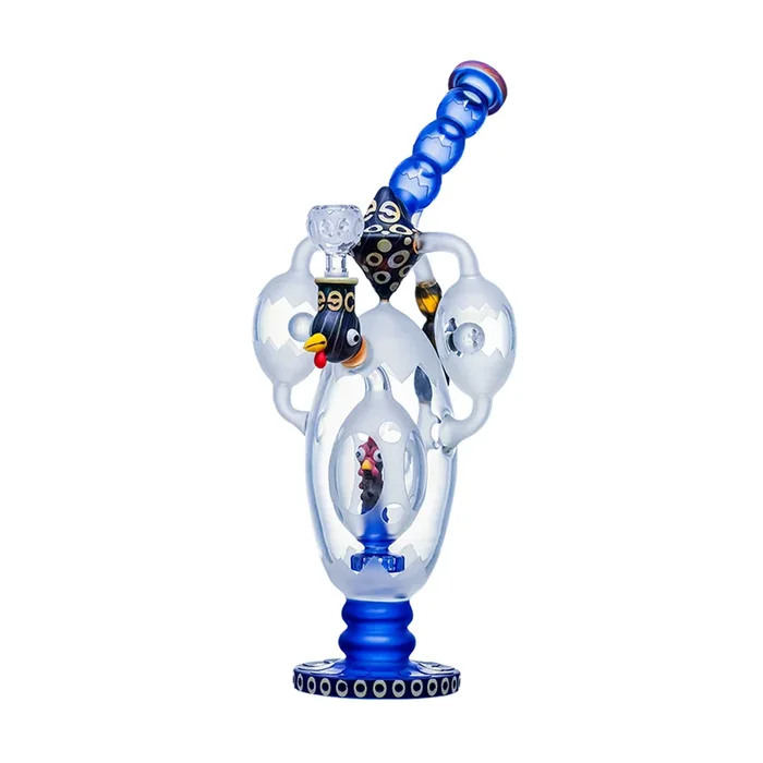 Cheech Glass 14.5″ Rooster in a Egg