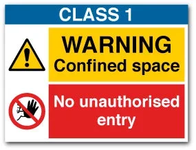 CLASS 1 Confined space