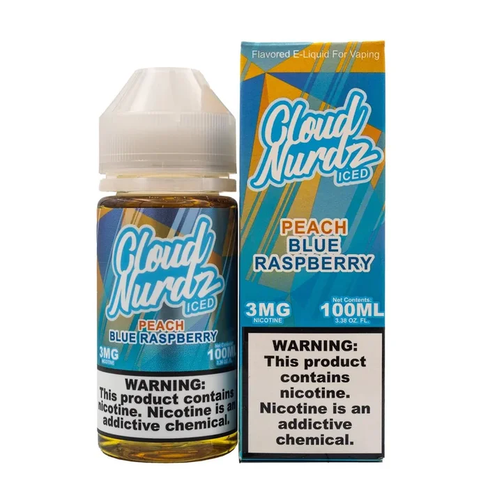 CLOUD NURDZ – PEACH BLUE RASPBERRY ICED – 100ML