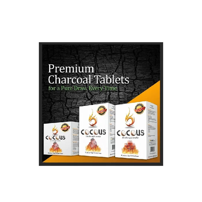 Cocous charcoal cubes (72 pcs)