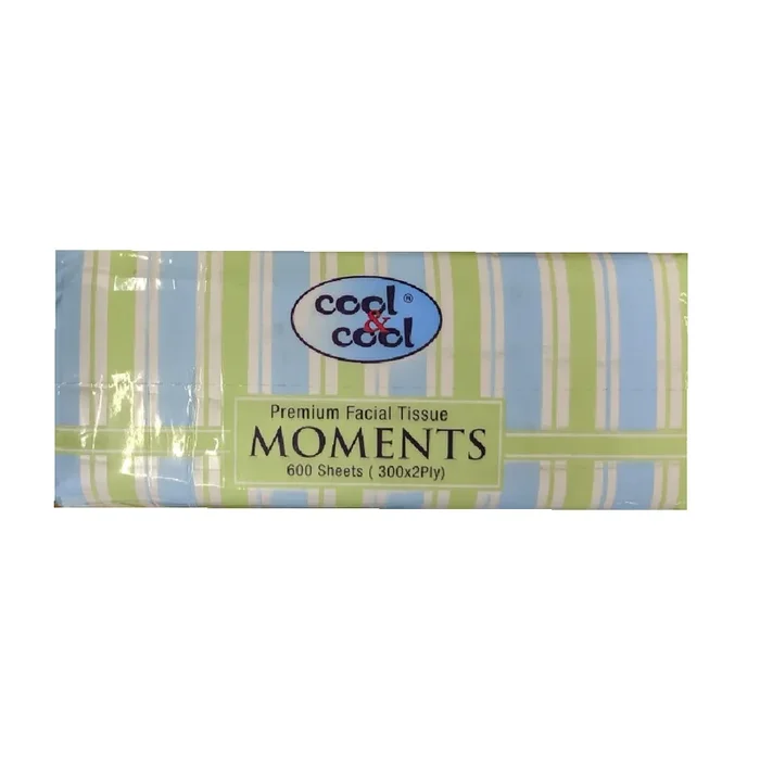 COOL & COOL MOMENTS SOFT PACK TISSUES 600 SHEETS