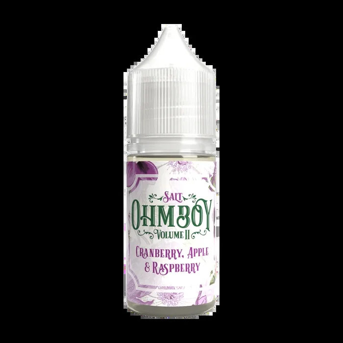 Cranberry Apple and Raspberry Nic Salt E-Liquid by Ohm Boy Volume II