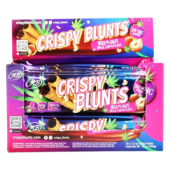Crispy Blunts D9 Phyllo Dough – 100MG / 2pc / Hazelnut Chocolate 10ct