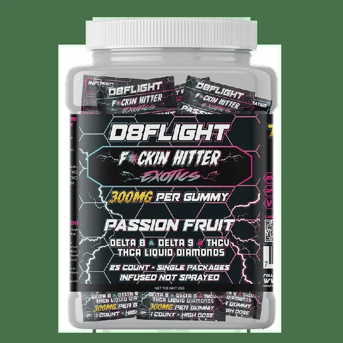 D8 Flight F*ckin Hitter Exotics Gummies Jar 300mg 25ct (SINGLE) [DROPSHIP]