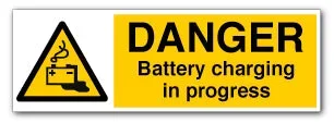DANGER Battery charging in progress