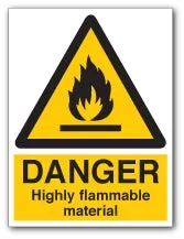 DANGER Highly flammable material