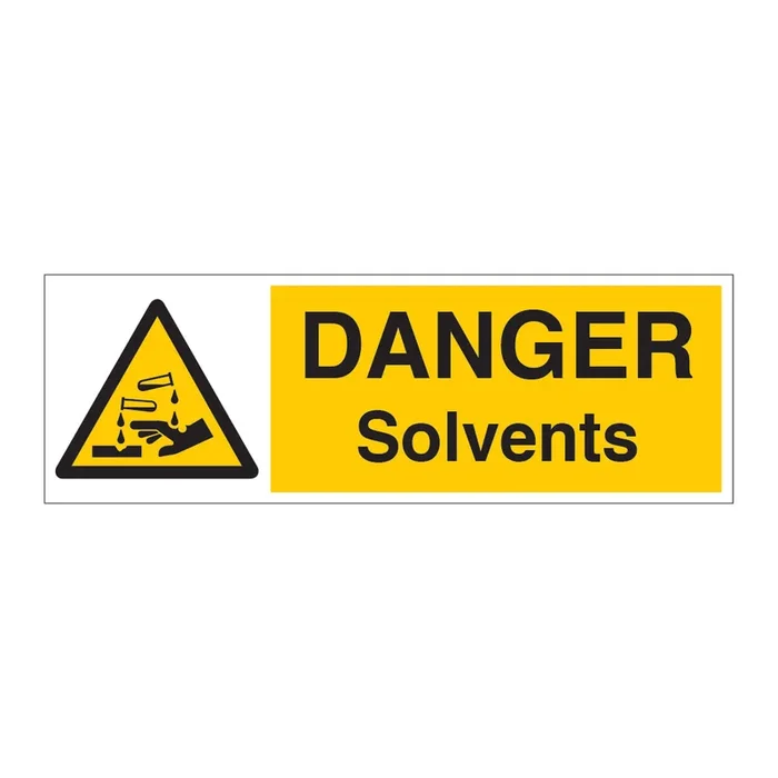 DANGER Solvents Sign