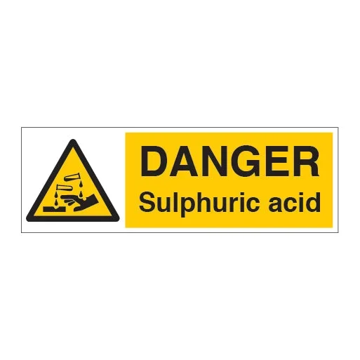 DANGER Sulphuric Acid Sign
