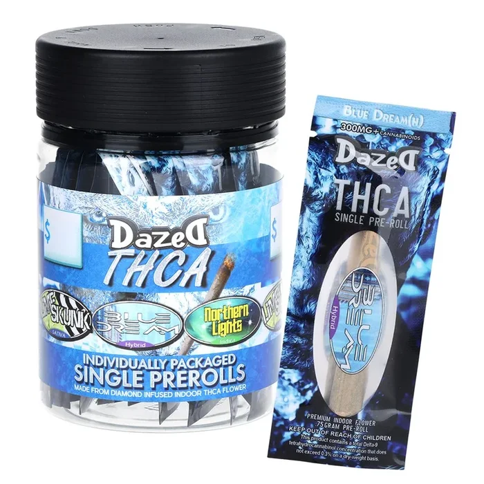 Dazed Icewalkerz THCA Pre-Rolls – .75g / 1pc / Assorted Strains – 25CT JAR