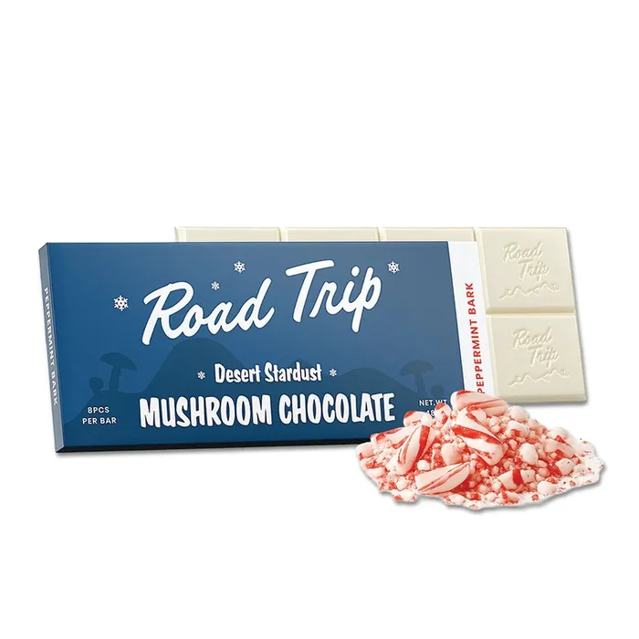 Desert Stardust Magic Mushroom Chocolate Bar – Peppermint Bark