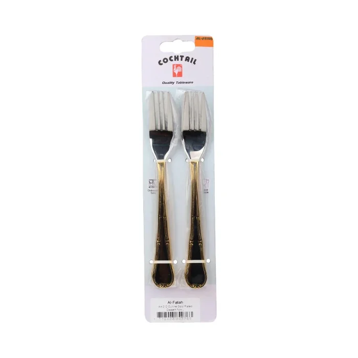 DESSERT FORK COCKTAIL OUTLINE GOLD 6PC ART 212 PC