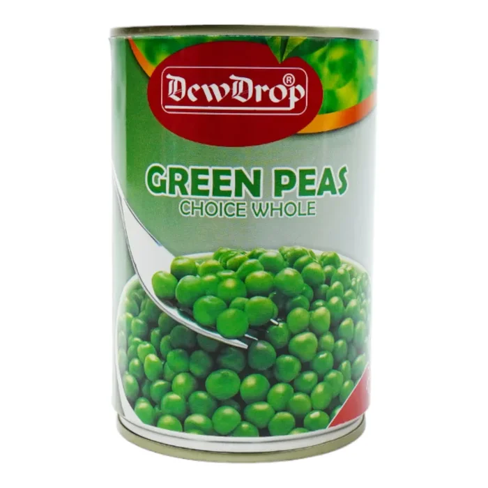 DEW DROP GREEN PEAS CHOICE WHOLE TIN 380 GM