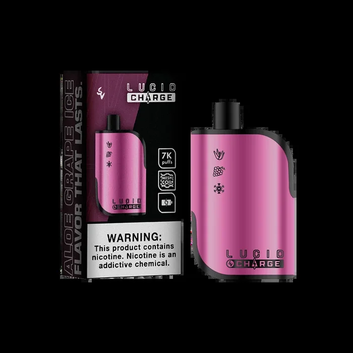 Disposable – LUCID CHARGE – Aloe Grape Ice 7000 Puffs