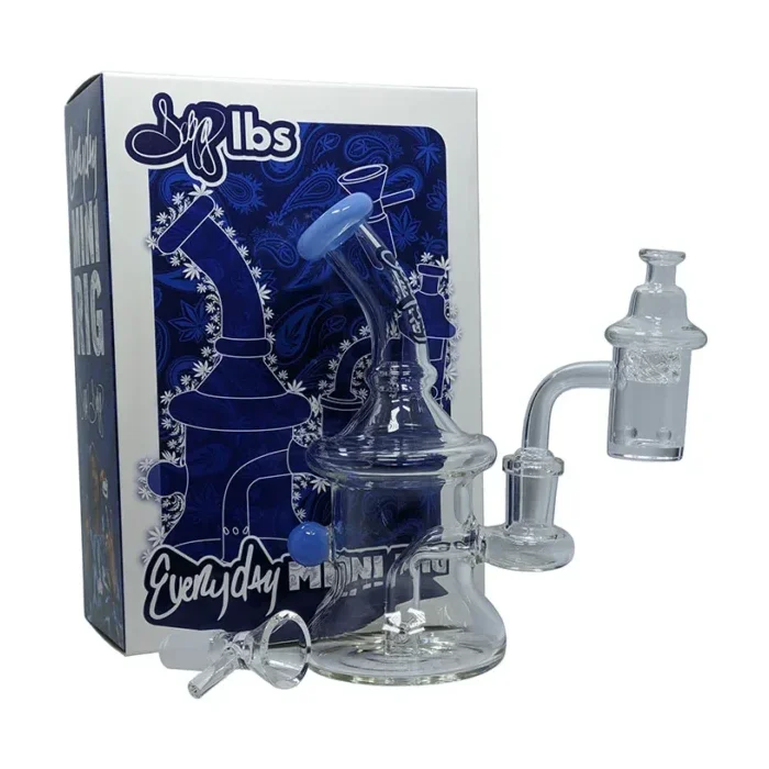 Dogg Lbs (Water Pipe) Everyday 6.5″ Color Mini Rig Box Set with Banger & Carb Cap