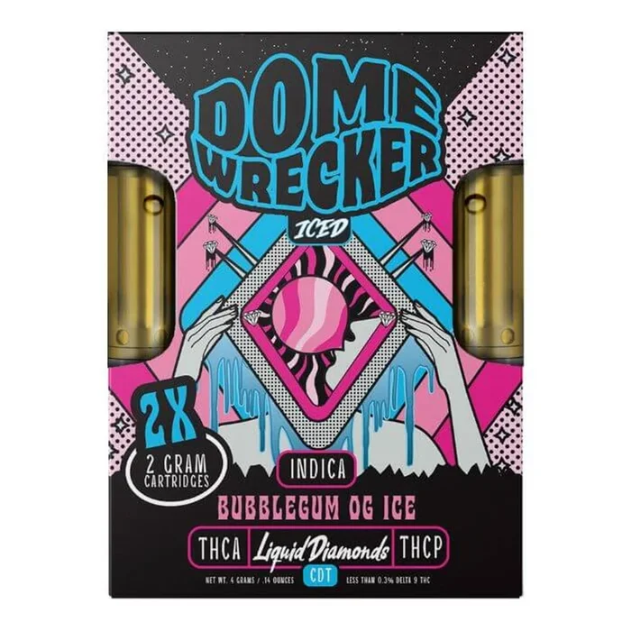Dome Wrecker Bubble Gum Ice THC-A Duo Cartridges – 4000mg
