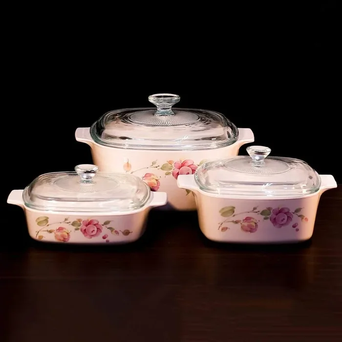 DONGA SET CORNINGWARE 6PC COUNTRY ROSE A140RS SET