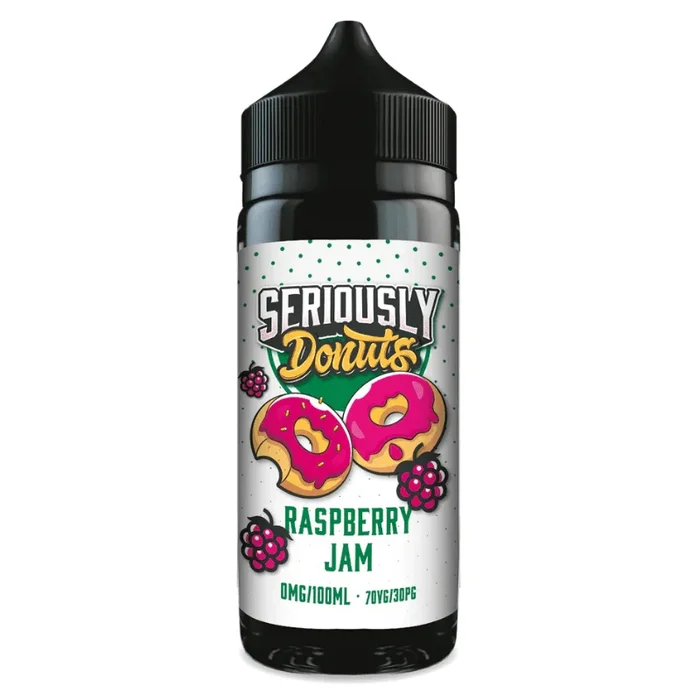 DOOZY SERIOUSLY DONUTS RASPBERRY JAM 100ML SHORTFILL E-LIQUID