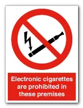 Electronic cigarettes are prohibited…