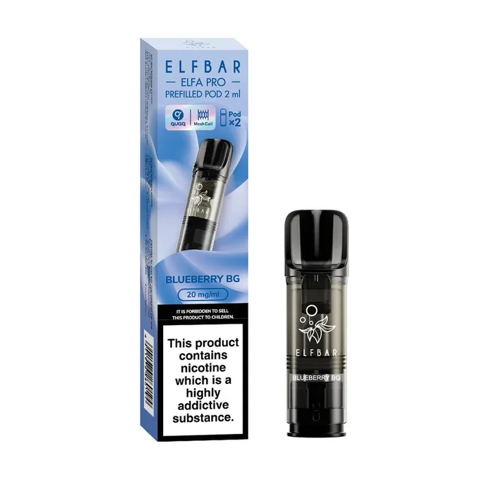 Elf Bar Elfa Pro Blueberry BG Replacement Disposable Pods 20MG 2ML – 2 Pack