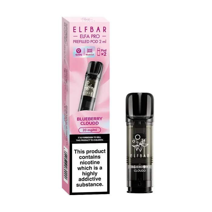 Elf Bar Elfa Pro Blueberry Cloudd Replacement Disposable Pods 20MG 2ML – 2 Pack
