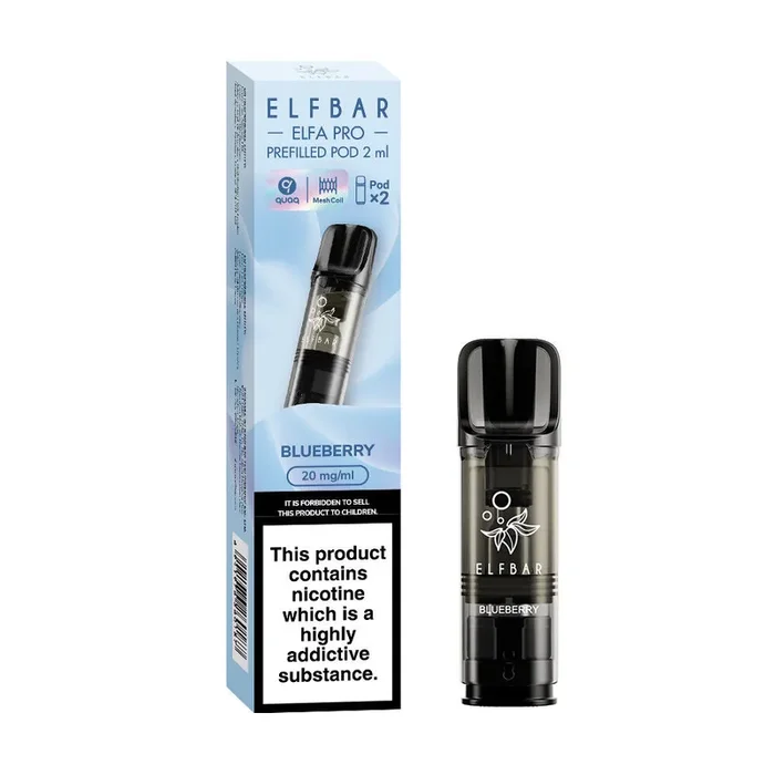 Elf Bar Elfa Pro Blueberry Replacement Disposable Pods 20MG 2ML – 2 Pack