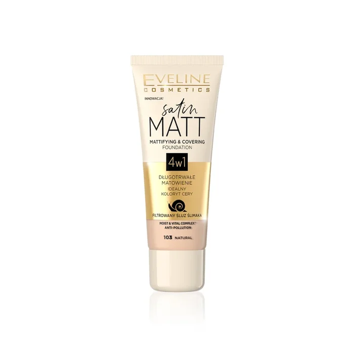 EVELINE SATIN MATT MATTIFYING & COVERING FOUNDATION 103 NATU