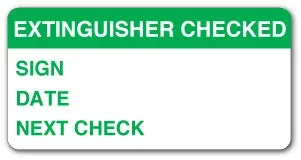 EXTINGUISHER CHECKED…(Vinyl)