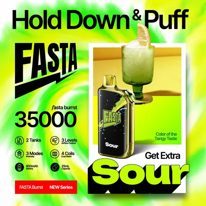 FASTA Burrst 35000 SOUR Series Special Edition Disposable Device – 35000 Puffs