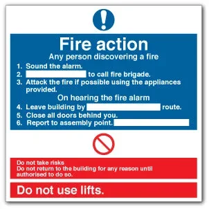 Fire Action – Sound the alarm…