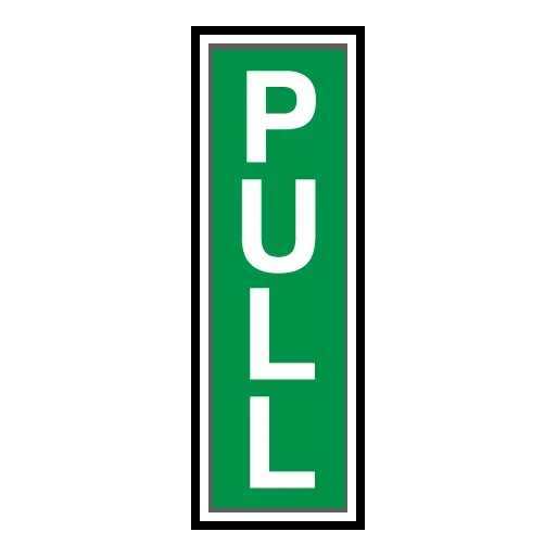 Fire Exit Door Opening Signs – Pull (vertical)