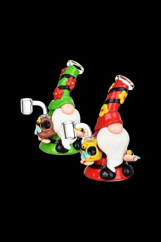 Flower Gnome Glass & Enamel Dab Rig