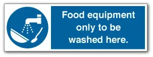 Food equipment only to be washed here.