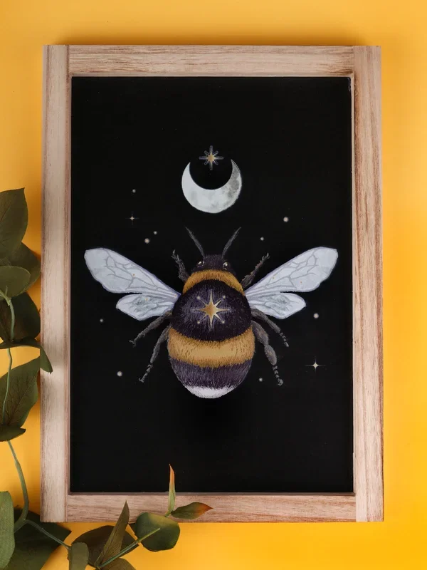 Forest Bee Wooden Framed Wall Art