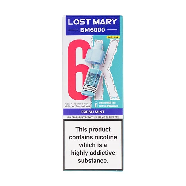 Fresh Mint BM6000 Prefilled Pod + Refill by Lost Mary