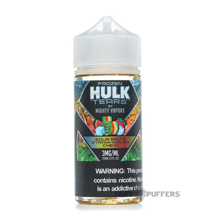 Frozen Hulk Tears – Sour Belts Straw-Melon Chew 100mL