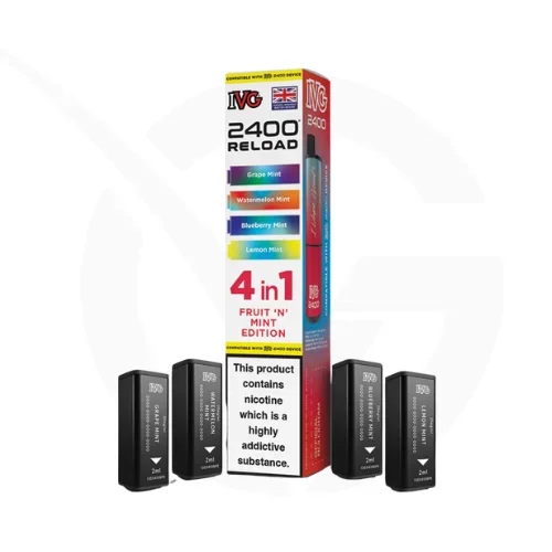 Fruit N Mint Edition 4-in-1 Prefilled Pods By IVG 2400 Reload