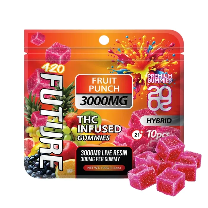 Future THC-A Infused Fruit Punch Gummies – 3000mg