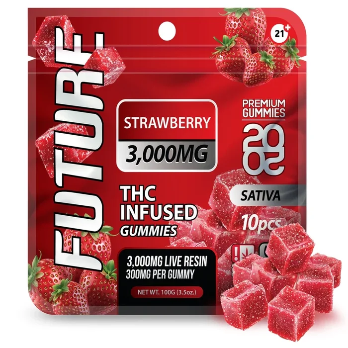 Future THC-A Infused Strawberry Gummies – 3000mg
