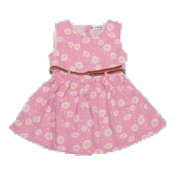 GIRLS S/L PRINTED FROCK 1305 DBX SU-21 2-3 YEAR
