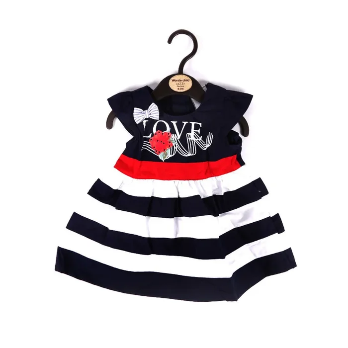 GIRLS S/S 2PC FROCK MS-02 3-6M 115-001 115-003 115-004 THAI