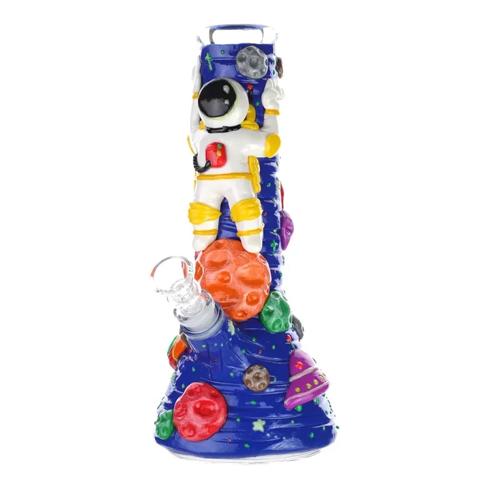 GITD Rocket Man Beaker Bong – 10in