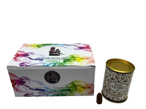 Goloka Backflow Cones – Coconut Backflow Incense 24 Cones