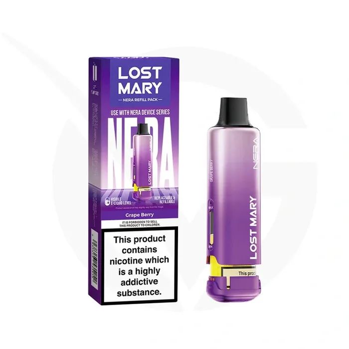 Grape Berry Prefilled Pods by Lost Mary Nera15k + Refill Container