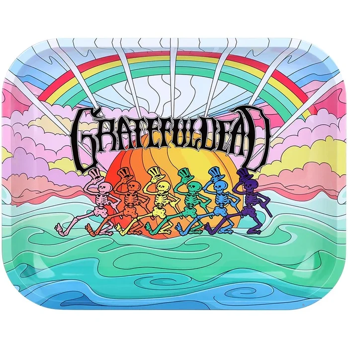 Grateful Dead x Pulsar Large Metal Rolling Tray – Under The Rainbow / 13″x11″