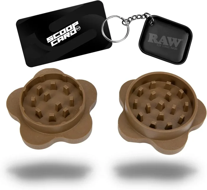 Gripper Grinder – Spice Mill – Medium Grind V2 + Tiny Matte Black Murder’D Tray Keychain – Unique Collectible