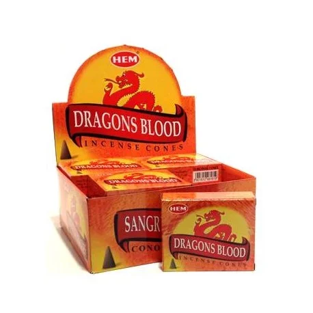 HEM – Dragons Blood Incense Cones (10 Cones)