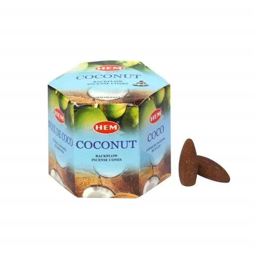 HEM Backflow Cones – Coconut Backflow Incense 40 Cones