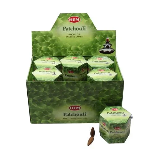 HEM Backflow Cones – Patchouli Backflow Incense 40 Cones