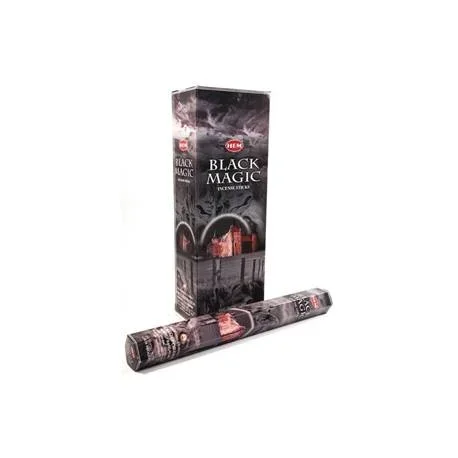 HEM Black Magic 9″ Incense Sticks – Hex Box (20g)