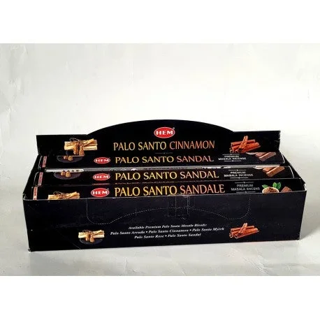 HEM Incense Sticks – Palo Santo Cinnamon 9″ Incense Sticks – Hex Box (20g)